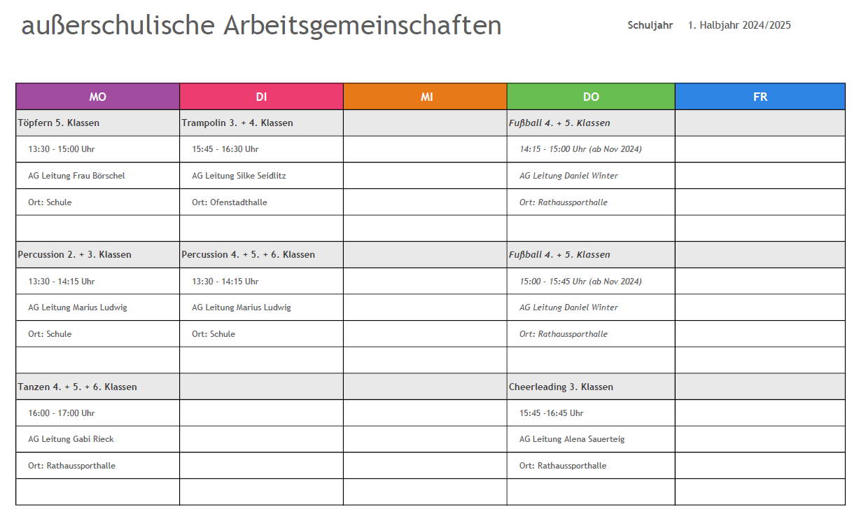 Arbeitsgemeinschaften 